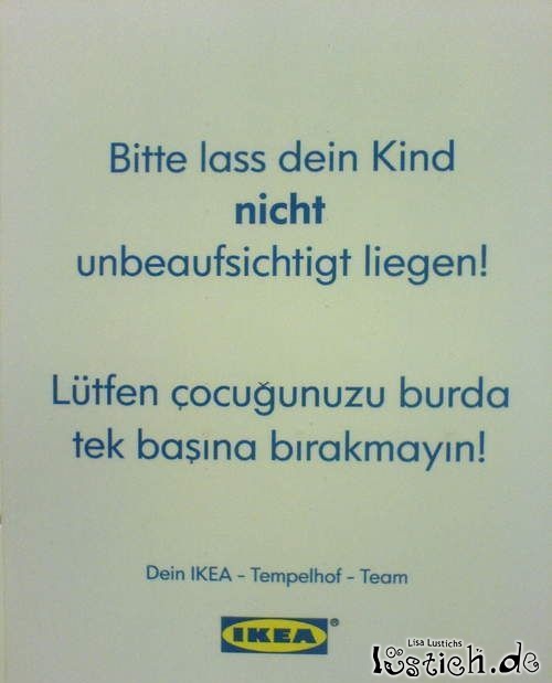 Kind nicht liegen lassen Kind nicht liegen lassen