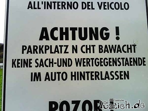 Parkplatz bawacht
