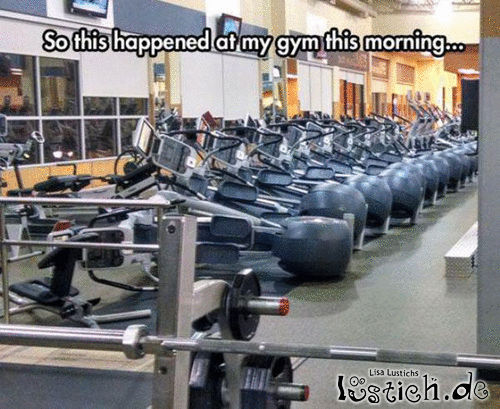 Fahrradunfall im Fitnessstudio