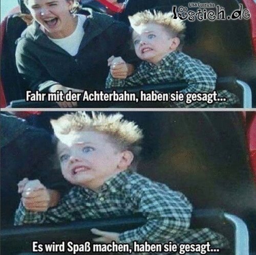 Achterbahnfahren Bild lustich.de