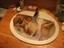 Hund nimmt ein Bad